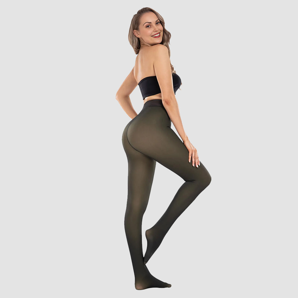Fleece Lined Tights One-Lined Seams both front and back