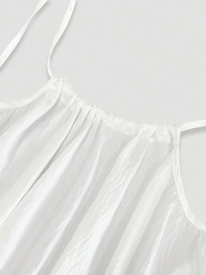 Women's Solid Color Backless Cami Dress