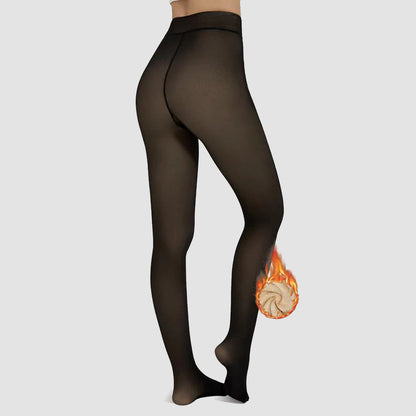 Fleece Lined Tights One-Lined Seams both front and back